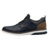 Pantofi piele naturala barbati - albastru, maro, Rieker - relax, confort - 14450-15-Albastru-Maro