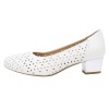 Pantofi piele naturala dama - alb, Karisma - toc mic - JIJI20106C-13-N-Alb