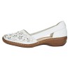 Pantofi piele naturala dama - alb, Rieker - relax, confort - 41356-80-Alb