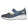 Pantofi piele naturala dama - albastru, Rieker - relax, confort - N4367-14-Albastru