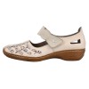 Pantofi piele naturala dama - bej, Rieker - relax, confort - 41369-60-Bej