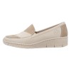 Pantofi piele naturala dama - bej, Rieker - relax, confort - 53785-60-Bej