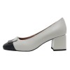 Pantofi piele naturala dama - gri, negru, Epica - toc mediu - C03L112-UR1833-ZY09A3-14-N-Gri-Negru