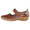 Pantofi piele naturala dama - maro, Rieker - relax, confort - 41397-22-Brown