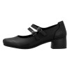 Pantofi piele naturala dama - negru, Rieker - toc mic - 41651-00-Negru