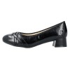 Pantofi piele naturala dama - negru, Rieker - toc mic - 45068-00-Negru