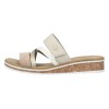Papuci dama - bej, alb, auriu, Rieker - relax, confort - V3652-94-Bej-Alb-Auriu