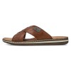 Papuci piele naturala barbati - maro, Rieker - relax, confort - 21082-24-Maro