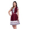 Rochie dama de zi casual - bordo, alb, Per Donna - midi - Alexandra-91381-Bordo-Alb