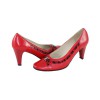 Pantofi piele naturala dama - rosu, Salamandra Design - toc mediu - 361-Rosu