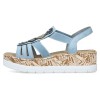 Sandale dama - albastru, Rieker - relax, confort - V39G9-10-Albastru