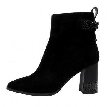 Botine piele intoarsa dama elegante negru Epica iarna K3K350050-01-I-Negru