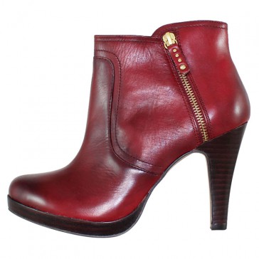 Botine piele naturala dama elegante bordo s.Oliver 5-25348-23-Bordeaux