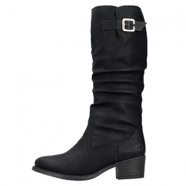 Cizme dama negru Rieker iarna imblanite 73191-00-Negru