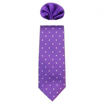 Cravata barbati cu batista mov Gama CRVT-GM-0031-Mov