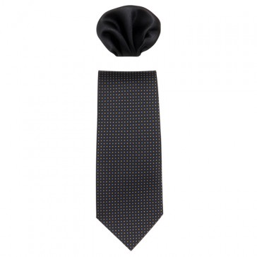 Cravata barbati cu batista negru Gama CRVT-GM-0044-Negru