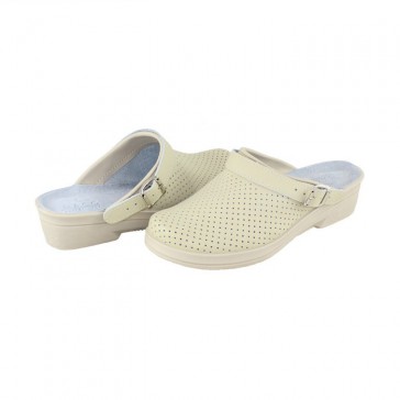 Papuci medicinali Daco Shoes - bej, din piele naturală