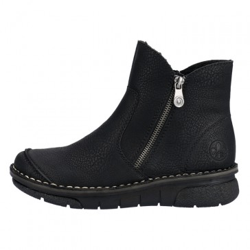 Ghete dama negru Rieker iarna imblanite 73357-00-Negru
