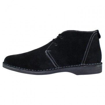 Ghete piele intoarsa barbati negru Elvis 2110-1-Nero