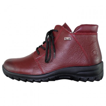 Ghete piele naturala dama bordo Rieker iarna imblanite Z7116-35-Red