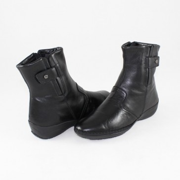 Ghete piele naturala dama negru Johnny shoes iarna 9352-Nero