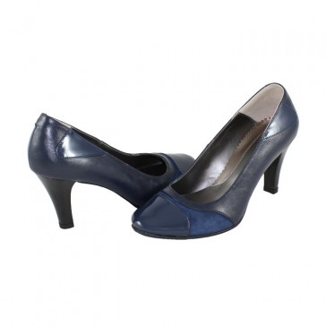 Pantofi piele naturala dama bleumarin Nike Invest toc mediu M595-BLLBox