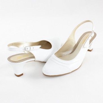 Pantofi piele naturala dama alb Nike Invest toc mic S458-Alb