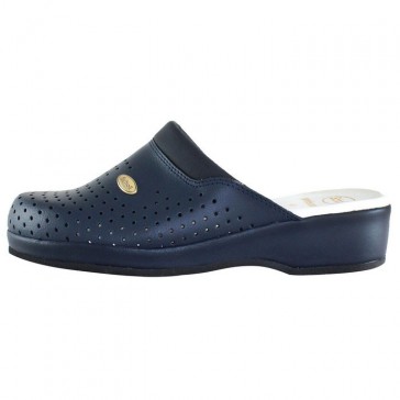 Saboti piele naturala bleumarin Scholl medicinali F20002-1040-370-Clog-Black-Guard-Navy-Blue