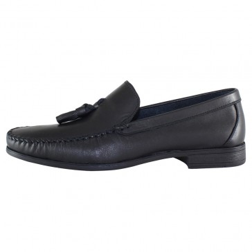 Mocasini piele naturala barbati negru Dogati shoes 7005-Siyah