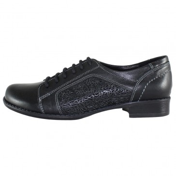 Pantofi piele naturala dama negru Nevalis 606-Negru