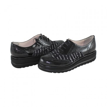 Pantofi piele naturala dama negru Agressione Perla-V4-Negru
