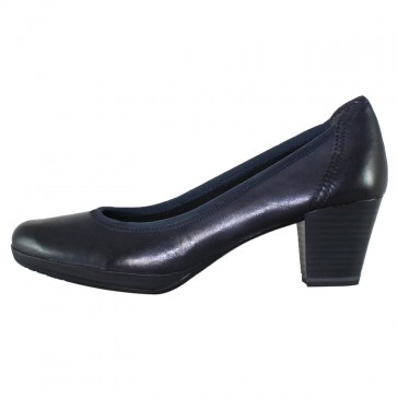 Pantofi piele naturala dama bleumarin Marco Tozzi toc mediu 2-22418-33-892-Navy-Antic