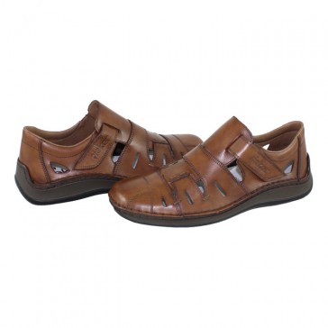 Pantofi piele naturala barbati maro Rieker 05257-25-Brown
