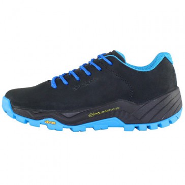 Pantofi piele naturala sport negru albastru S-KARP RS-negru-albastru