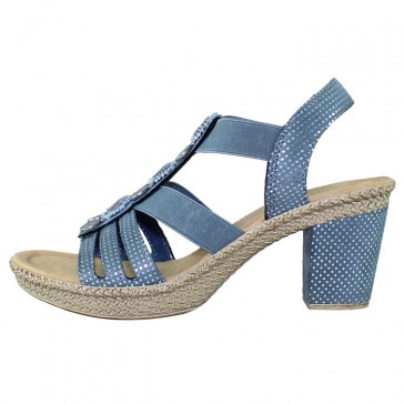 Sandale dama albastru Rieker 66527-12-Blue-combination