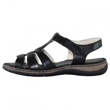 Sandale piele naturala dama negru Elvis 47738-Nero