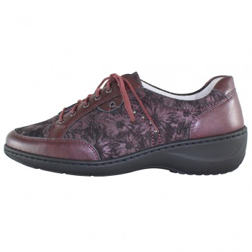 Pantofi piele naturala dama bordo Waldlaufer relax confort ortopedic 607014-300-053-Kya