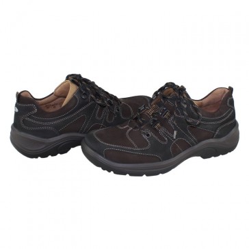 Pantofi piele naturala sport barbati negru maro Waldlaufer 415010-768-709-Hayo-Brown-Black