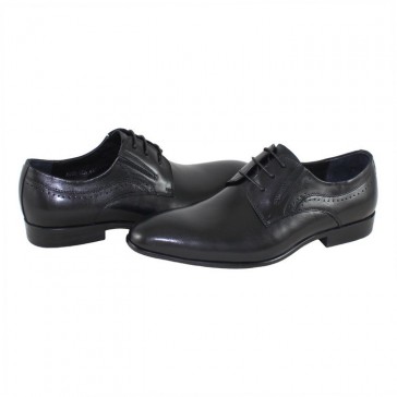Pantofi eleganti piele naturala barbati negru Saccio A588-50A-Black