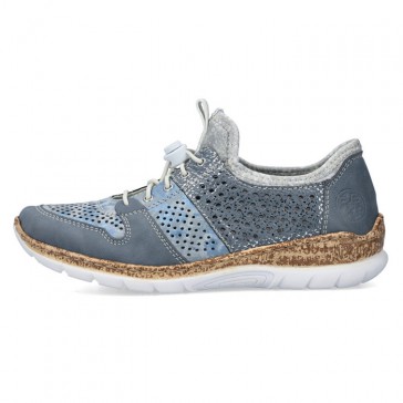 Pantofi dama albastru Rieker relax confort N4255-12-Albastru