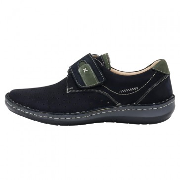 Pantofi piele naturala barbati bleumarin verde Otter OT9583-42-2-Bleumarin-Verde