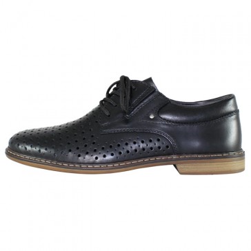 Pantofi piele naturala barbati negru Rieker 13425-00-Black