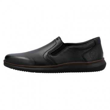 Pantofi piele naturala barbati negru Rieker relax confort 10450-00-Negru
