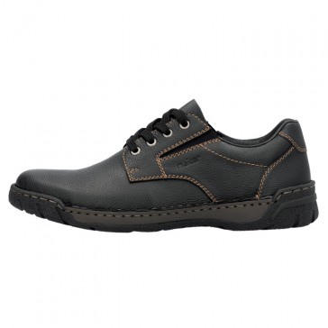 Pantofi piele naturala barbati negru Rieker relax confort B0306-00-Negru