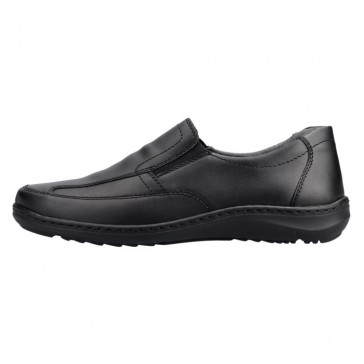Pantofi piele naturala barbati negru Waldlaufer relax confort ortopedic 478502-174-001-Herwig-Negru