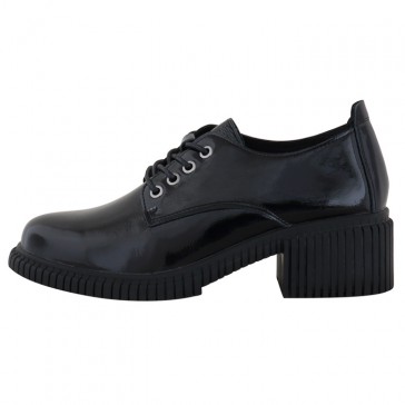 Pantofi piele naturala dama negru Pass Collection toc mic J8B21601-01-L-Negru