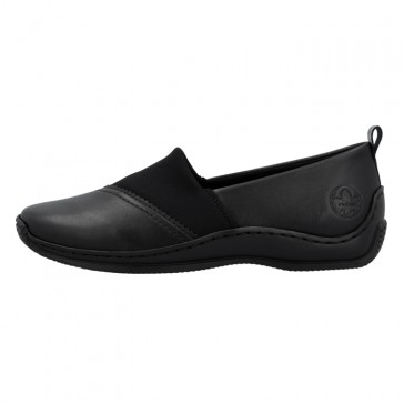 Pantofi piele naturala dama negru Rieker relax confort L1790-00-Negru