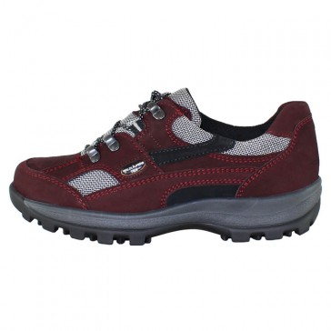 Pantofi piele naturala dama bordo gri Waldlaufer relax confort ortopedic 471240-532-639-Holly