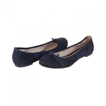 Balerini piele intoarsa dama bleumarin s.Oliver 5-22107-24-Navy