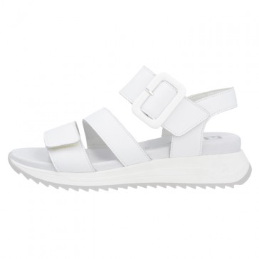 Sandale piele naturala dama alb Rieker relax confort W2950-80-Alb